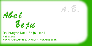 abel beju business card